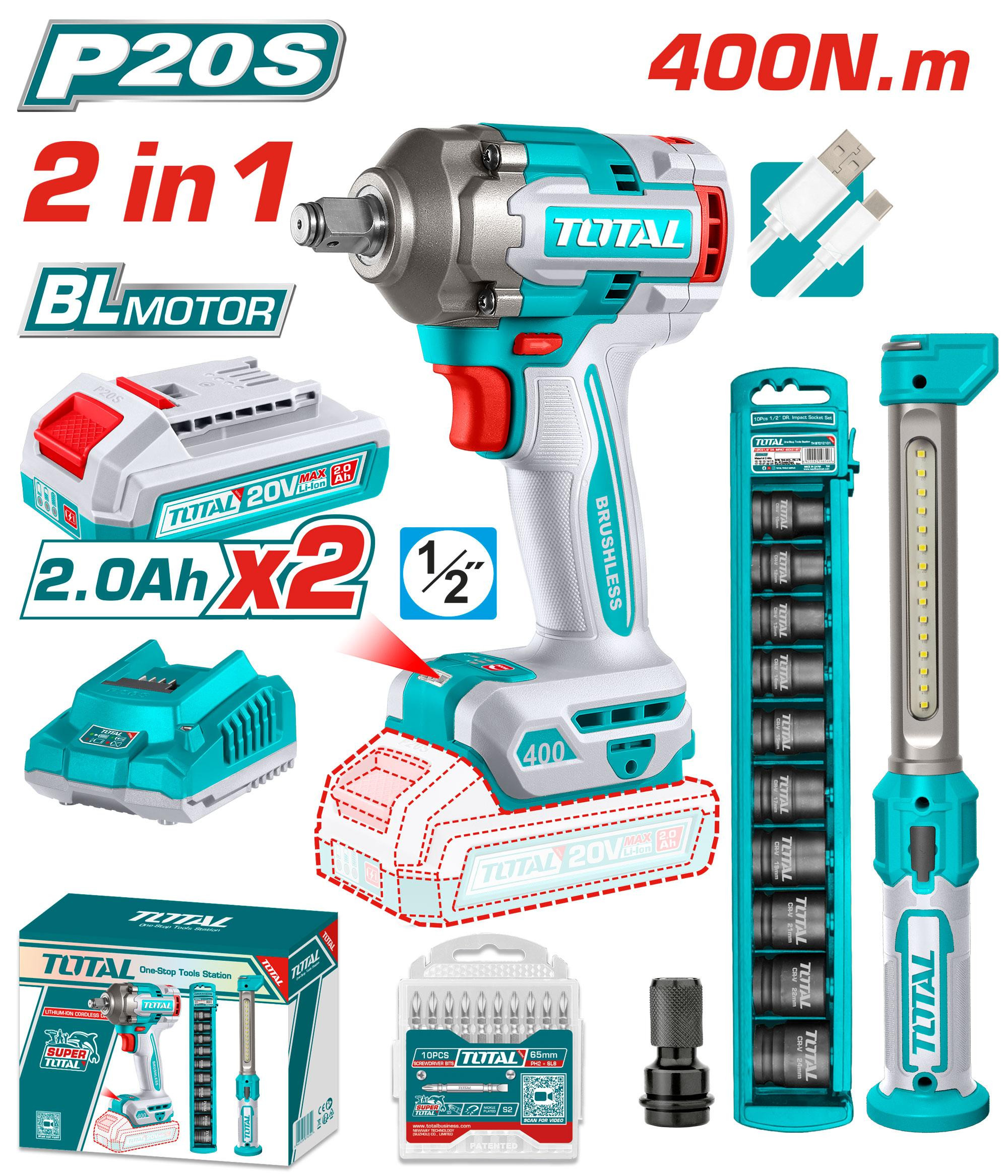 TOSLI23048-TOTAL Cordless 2pcs Combo kit